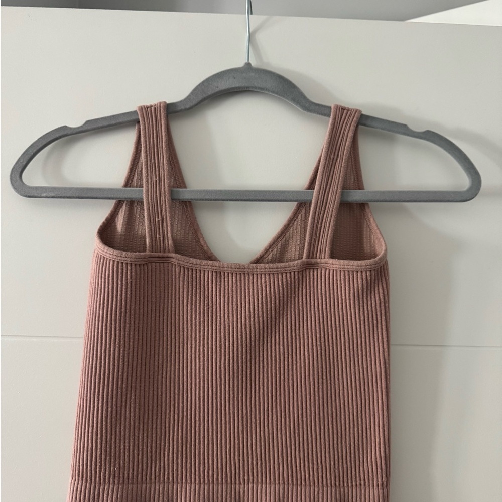 Ribbed Pink Tank Top - Picture 2 of 2